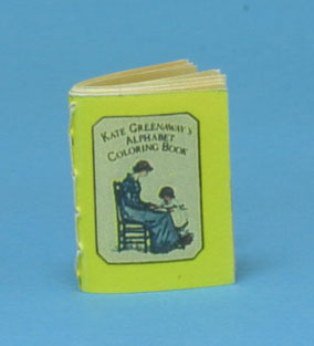 Dollhouse Miniature Kate Greenway Alphabet Coloring Book